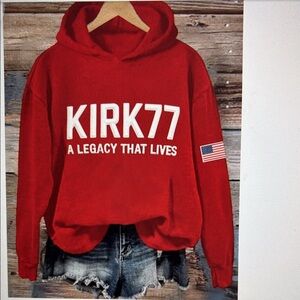 🇺🇸 “KIRK77 A LEGACY THAT LIVES” Hoodie - Size S - USA Flag patch - Unisex